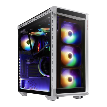 Gabinete Gamer XPG, BattlerCruiser Super White, Mid Tower, Vidro Temperado, White, E-ATX, 75260030, Sem Fonte, Com 4 Fans