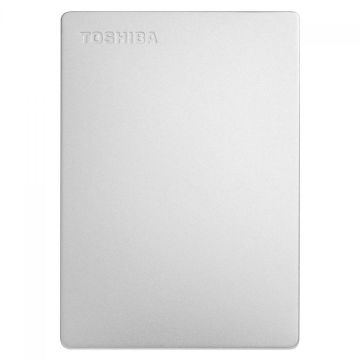 HD Externo Toshiba Canvio Slim 2TB, USB 3.0, Silver, Até 5Gb/s, HDTD320XS3EA