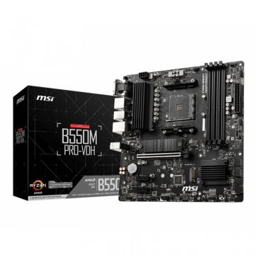 Placa Mãe MSI B550M PRO-VDH, Chipset B550, AMD AM4, mATX, DDR4