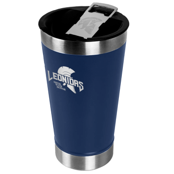 Copo Térmico Leonidas, 473ml, Quente ou Frio, Metal, Azul