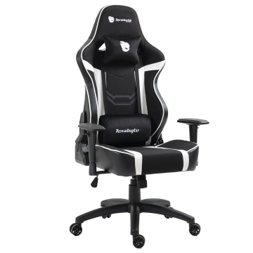 Cadeira Gamer Terabyte Vision, Reclinável, 2D, Preto e Branco