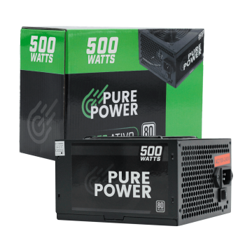 Fonte Pure Power, 500W, 80 Plus White, PFC Ativo, Black, PP-PSU2-500W PFC