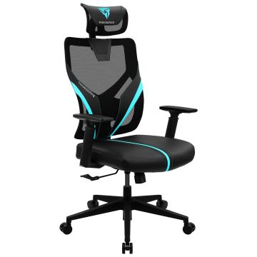 Cadeira Gamer ThunderX3 YAMA1 Ergonomica, Reclinável, Preta/Cyan