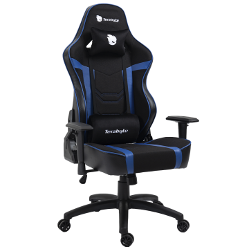 Cadeira Gamer Terabyte Vision, Reclinável, 2D, Preto e Azul