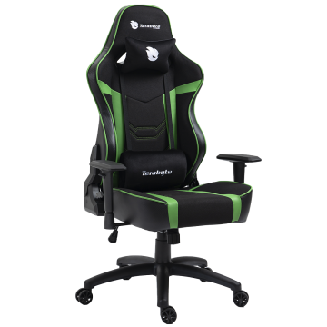Cadeira Gamer Terabyte Vision, Reclinável, 2D, Preto e Verde