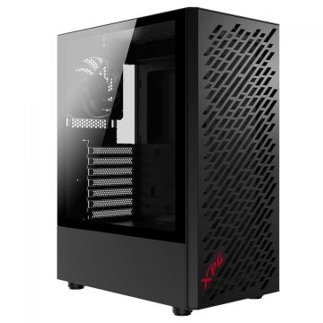 Gabinete Gamer XPG Valorair, Mid Tower, Vidro Temperado, Black, Sem Fonte, Com 4 Fans, Black, VALORAIRMT-BKCWW