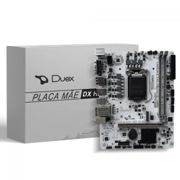 Placa Mãe Duex DX-H510ZG, Branca, Chipset H510, Intel LGA 1200, MATX, DDR4 
