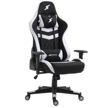 Cadeira Gamer SuperFrame Sport, Reclinável, 2D, Preta e Branca
