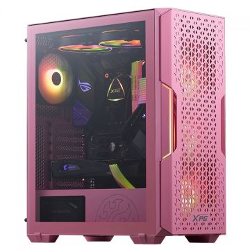 Gabinete Gamer XPG Starker AIR, Pink, Mid Tower, Vidro Temperado, Sem Fonte, Com 2 Fans