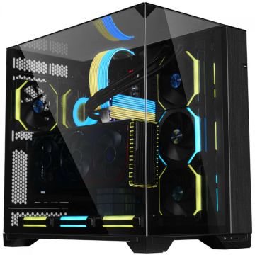 Gabinete Gamer Lian Li O11 Vision, Mid Tower, Vidro Temperado, E-ATX, Black, Sem Fonte, Sem Fan, O11VX BLACK