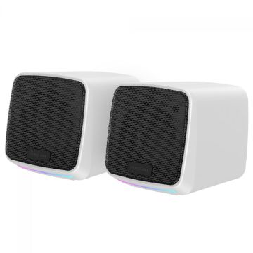 Caixa de Som Force One Explorer, RGB, USB, White, FR.AU.EX.02