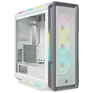 Gabinete Gamer Corsair iCUE 5000T RGB, Mid Tower, Vidro Temperado, White, ATX, Sem Fonte, Com 3 Fans, CC-9011231-WW