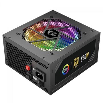 Fonte Redragon RGPS, 850W, RGB, 80 Plus Gold, PCIe 5.0, PFC Ativo, Full Modular, GC-PS007-1