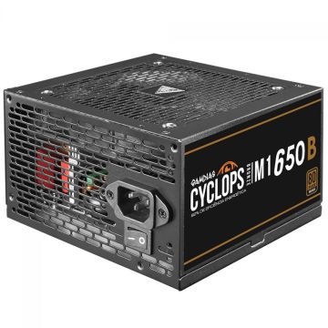 Fonte Gamdias Cyclops M1-650B, 650W, 80 Plus Bronze, Cybenetics, Teclab, PFC Ativo, Cabos Flat