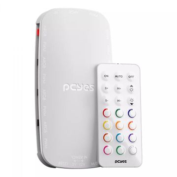 Controlador de Fan PCYES Light Core White Ghost, 9 Portas PWM+ARGB, Branco, PELC9PGBR