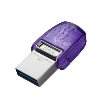 Pendrive Kingston DataTraveler MicroDuo 3C, 64GB, USB-A e Tipo-C, DTDUO3CG3/64GB