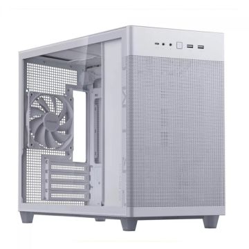 Gabinete Gamer Asus Prime AP201 Case Glass White Edition, Micro-ATX, Quasi-Filter Mesh, Com 1 fan, 90DC00G3-B30010