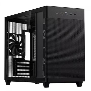 Gabinete Gamer Asus Prime AP201 Case Glass Black Edition, Micro-ATX, Quasi-Filter Mesh, Com 1 fan, 90DC00G0-B30010