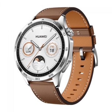 Relógio SmartWatch Huawei Watch GT4 46mm, 1,43&quot;, Bluetooth, NFC, SpO2, Monitoramento de Frequência Cardíaca, Brown