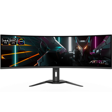 Monitor Gamer Gigabyte Aorus CO49DQ, 49 Pol, OLED, Curvo, Double Quad HD, HDR, 144Hz, 0.03ms, FreeSync Premium Pro, 20VM0-CO49DQBT-1SAR