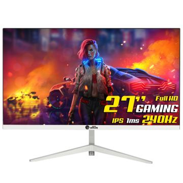 Monitor Gamer Ninja Tenseigan, 27 Pol, Full HD, IPS, 1ms, 240Hz, HDR, FreeSync, HDMI/DP, White, MGN-007-27W