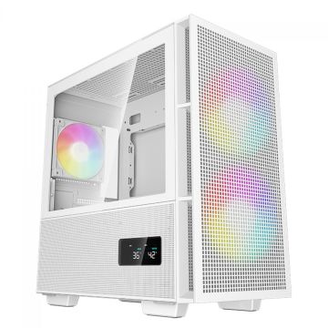 Gabinete Gamer DeepCool CH360 Digital WH, Mid Tower, Vidro Temperado, M-ATX, White, Sem Fonte, Com 3 Fans ARGB, R-CH360-WHAPE3D-G-1