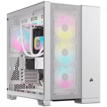 Gabinete Gamer Corsair 6500D AIRFLOW, Mid Tower, Mesh, Vidro Temperado, E-ATX, Sem Fan, White, CC-9011260-WW