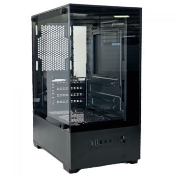 Gabinete Gamer Duex DXGB0C, Mid Tower, Vidro Temperado, MATX, Sem Fonte, Sem Fan, Preto