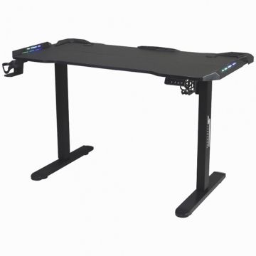 Mesa Gamer SuperFrame Epic Pro, RGB, Altura Ajustável, Com Suporte Para Headset e Copo, Black, SF-TB-12060BA