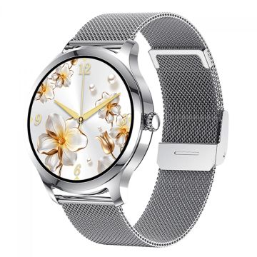 Relógio SmartWatch Level LVW-30M, TFT 1.3&quot;, Android/IOS, Bluetooth, IP68, Monitoramento de Frequência Cardíaca, Pulseira De Metal, Prata, LVW-30M SLV/METAL