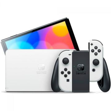 Console Nintendo Switch OLED, 64GB, 1x Joycon, White