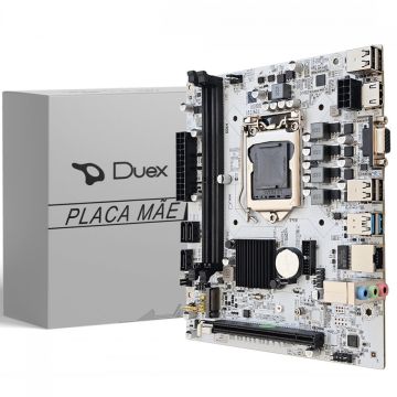 Placa Mãe Duex DX H310ZG, Chipset H310, Intel LGA 1151, MATX, White, DDR4