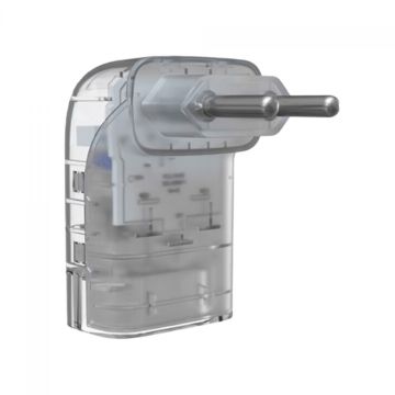 Protetor CLAMPER Pocket Fit LCF, 2 Pinos, 10 Amperes, Bivolt, Formato Fit 90º, Transparente