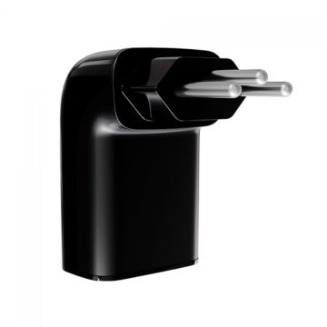 Protetor CLAMPER Pocket Fit LCF, 3 Pinos, 20 Amperes, Bivolt, Formato Fit 90º, Preto