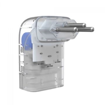 Protetor CLAMPER Pocket Fit LCF, 3 Pinos, 20 Amperes, Bivolt, Formato Fit 90º, Transparente