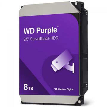HD Western Digital Purple Surveillance, 8TB, Sata III, 5640RPM, 256MB, WD85PURZ