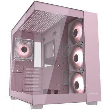 Gabinete Gamer Cougar FV150 RGB, Mid Tower, Vidro Temperado, ATX, Com 4 Fans, Pink, 385KA10.0005