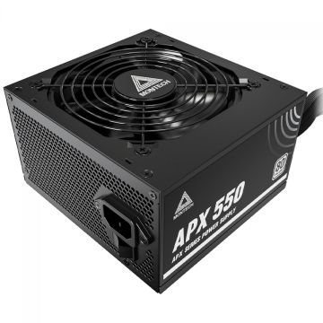 Fonte Montech APX550, 550W, 80 Plus White, PFC Ativo, Preto