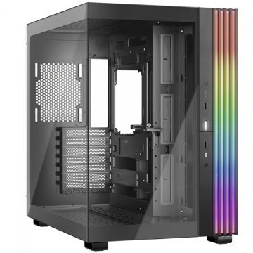 Gabinete Gamer Be Quiet Light Base 600 DX, ARGB, Mid Tower, ATX, Vidro Temperado, Sem Fans, Preto, BGW65