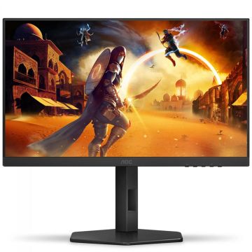 Monitor Gamer AOC 23.8 Pol, Full HD, 180Hz, 0.5ms, IPS, HDMI/DP, G-Sync, Preto, 24G4/P/57