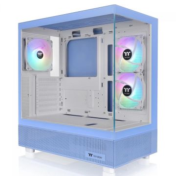 Gabinete Gamer Thermaltake View 270 Plus TG Hydrangea Blue, ARGB, Mid Tower, Vidro Temperado, EATX, Sem Fonte, Com 3 Fans, Azul, CA-1Y7-00MFWN-01