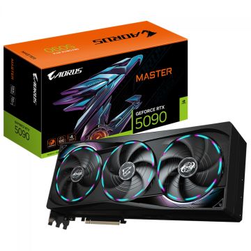 Placa de Vídeo Gigabyte NVIDIA GeForce RTX 5090 Aorus Master, 32GB, GDDR7, DLSS, Ray Tracing, GV-N5090AORUS M-32GD