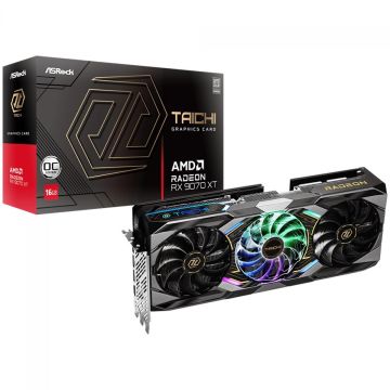 Placa de Vídeo ASRock AMD Radeon RX 9070 XT Taichi OC, 16GB, GDDR6, FSR, Ray Tracing, 90-GA5HZZ-00UANF