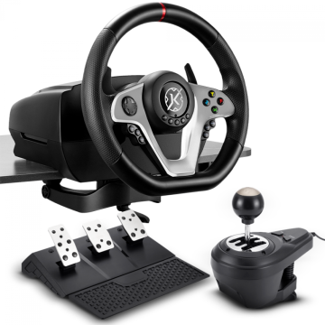 Volante Kalkan G500 ProRacing, Com Pedal e Câmbio, Preto, KLK00032