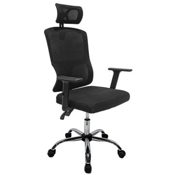 Cadeira De Escritório Dr. Office Prime, Preta, Mesh, Altura Ajustável, DR-CH-PMN0DBF