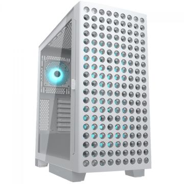 Gabinete Gamer Cougar Airface ECO RGB, Mid Tower, Vidro Temperado, E-ATX, Sem Fonte, Com 3 Fans, Branco, 385YA20.0002