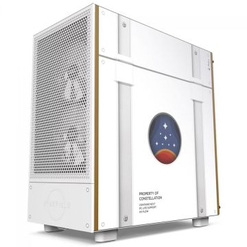 Gabinete Gamer NZXT H5 Flow Starfield, Mid Tower, Vidro Temperado, ATX, Branco, Sem Fonte, Com 2 Fans, CC-H51FW-01