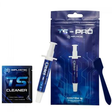 Pasta Térmica Implastec TS Pró 1G, 6.2W/mK, PATSP0110CX