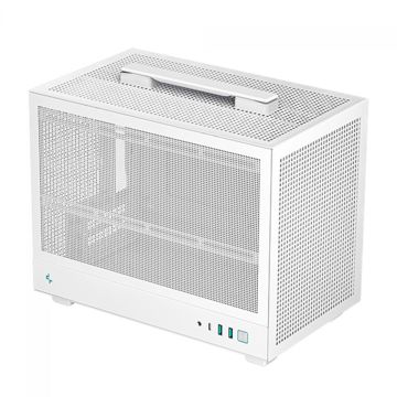 Gabinete Gamer DeepCool CH160 Mesh WH, Mini Tower, Mini-ITX, Branco, Sem Fonte, Sem Fans, R-CH160-WHNMI0-G-1