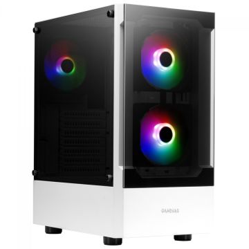 Gabinete Gamer Gamdias Talos E3 WH, Mid Tower, Vidro Temperado, ATX, Com 3 Fans, Branco